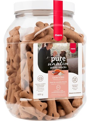 Hype Store Mera Pure Sensitive Somonlu ve Pirinçli Köpek Bisküvisi 600 Gram