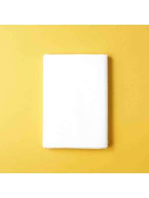 Hype Store Bella Maıson Basic Saten DÜZ%100 Pamuk Saten Çarşaf, Beyaz, Tek Kişilik (160X240 Cm)