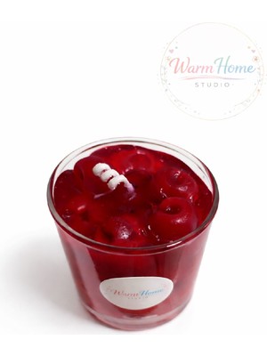 Warmhome Studio Kiraz Aromalı Jel Bardak Mum 190CC