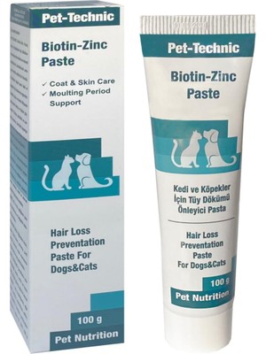 Hype Store Pet-Technic Biotin Zinc Paste – Kedi ve Köpekler Için ve Tüy Bakımını Destekleyen Biotin & Çinko Içe