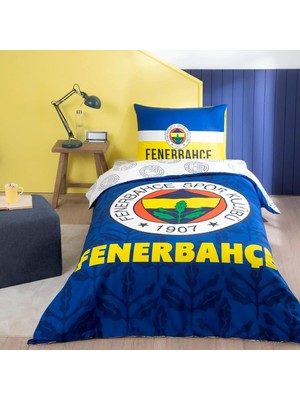 Hype Store Fenerbahçe Palamut Renkli Klişe Pamuk Nevresim Takımı, Çok Renkli, Küçük Tek Kişilik