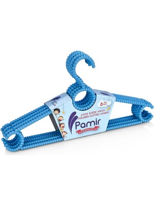 Hype Store Nekuba Elbise Askısı, Boncuklu Çocuk Elbise Askısı, Çocuklar ve Bebekler Için (6 Adet) (Mavi)