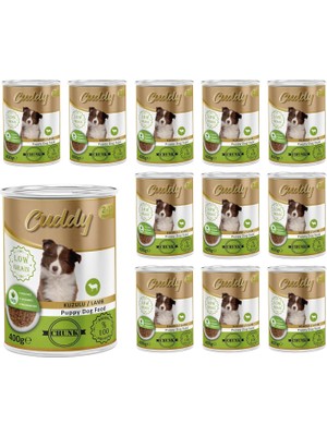 Hype Store Cuddy Yavru Köpek Kuzulu ve Jöleli Konserve Mama 400 gr x 12 Adet