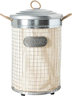 Hype Store Mudo Concept River Kapaklı Metal Çamaşır Sepeti 37X57