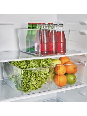 Hype Store 1 Adet Kırılmaz Ultra Dayanıklı Buzdolabı Düzenleyici Organizer Şeffaf - Dev Boy Kiler Organizeri (2