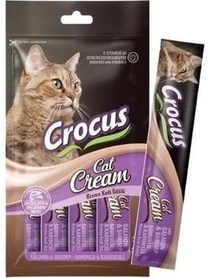 Hype Store Crocus Somonlu ve Karidesli Sıvı Kedi Ödül Maması 15 gr x 4 Adet