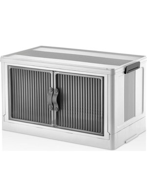 Hype Store Çok Amaçlı Istiflenebilir Kapaklı Demonte Mutfak Salon Banyo Mutfak Düzenleyici Dolap (Beyaz)