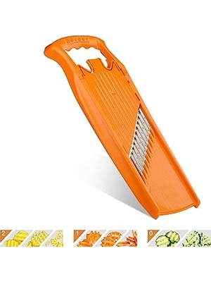 SHC4200 Börner Wave-Waffle Powerline Crinkle Cut Vegetable Slicer (Turuncu) • Sebzeler Için Dalgalı Mandoli