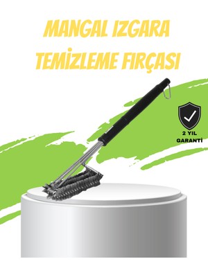 Verto Mangal Izgara Temizleme Fırçası Paslanmaz Çelik Telli Uzun Saplı