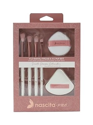 SHC4200 Nascita 4lü Makyaj Fırçası ve 2li Puf Seti - 162