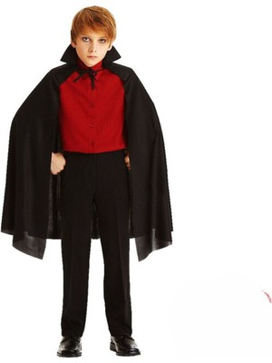 Siyah Yakalı Pelerin - Vampir Pelerin - Dracula Pelerin 90 cm