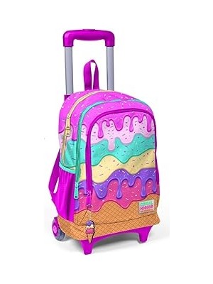 SHC4200 Coral High Işıklı Tekerlekli Dondurma Çekçek Okul ve Seyahat Çantası Kız Çocuk Rengarenk