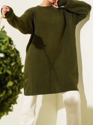 Vaniza Standart Beden Pirinç Örgü Triko Kazak