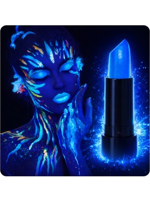 Uv Neon Mavi Ruj – Karanlıkta Parlayan Makyaj Boyası