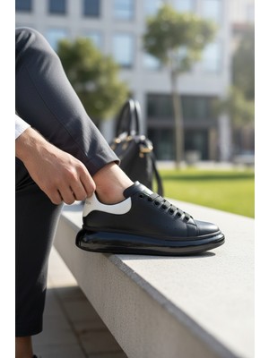Enoch Erkek Alex Model Jel Taban Sneaker Oversize Kalın ve Parlak Tabanlı Lüks Sokak Modeli