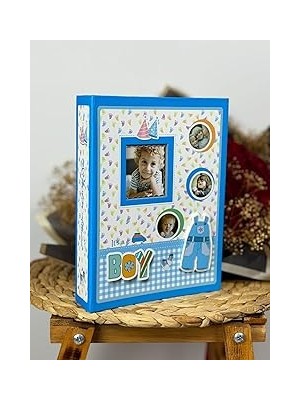 SHC4200 Rabsev 10X15CM 200 Fotoğraf Kapasiteli Lüks Çerçeveli Bebek Fotoğraf Albümü RS462003-M