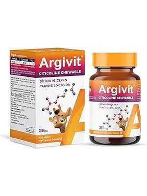 SHC4200 Argivit Citicoline Chewable Sitikolin Içeren Takviye Edici Gıda 30 Tablet