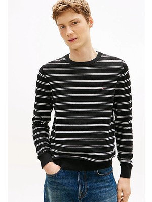 ShopINN Seasonal Structure Cneck Erkek Siyah Kazak - MW0MW41643