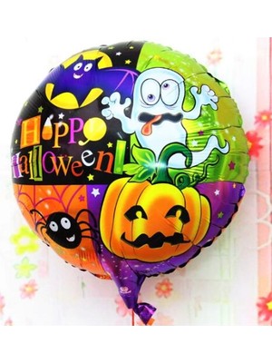 Halloween Örümcekli Kabaklı Folyo Balon 18 Inç FLZR-RS34