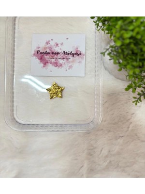 Parla'nın Atölyesi 0-3 Yaş Az Saçlı ve Saçsız Bebek Tokası Sarı Yıldız