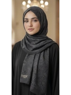 Jawel Kadın Etnik Desen Pamuk Jakar Şal Gri