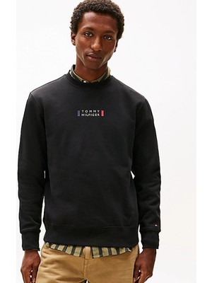 ShopINN Brand Love Sweatshırt Erkek Siyah Sweatshirt - MW0MW41428