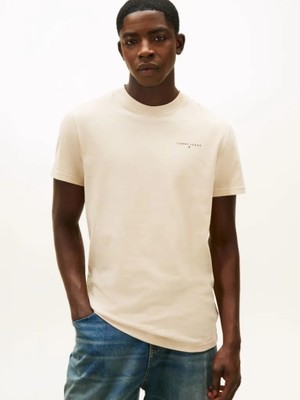 Vans Tjm Slım Lınear Chest Tee Ext Erkek Bej T-Shirt - DM0DM21780