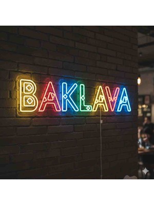Kamer Neon LED Işıklı Baklava