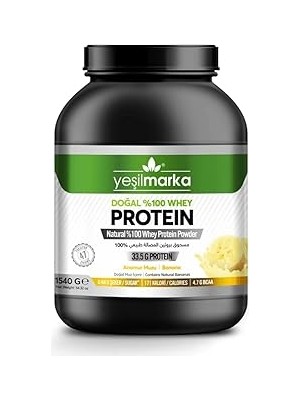 SHC4200 Yeşilmarka Doğal Whey Protein Tozu - Anamur Muzu 1540 gr
