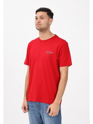 Vans Brand Love Small Hılfıger Tee Erkek Kırmızı T-Shirt - MW0MW41456