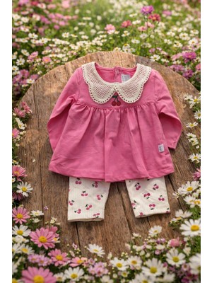 NAZAR Dantel Yaka Kız Bebek Takım