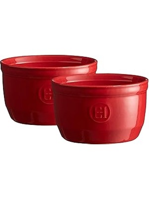 SHC4200 Emile Henry Fransa'da Üretilmiştir 240 ml Ramekin (2'li Set), 4" x 2" 5", Bordo Kırmızısı