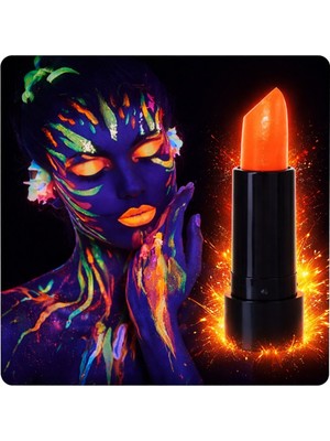 Uv Neon Turuncu Ruj – Karanlıkta Parlayan Makyaj Boyası