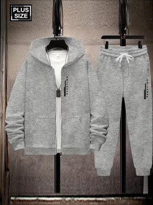 Bellanova Baskılı Fermuarli Swetshırt Eşofman Altı 2 Li Takım Alt Üst Takımı