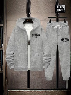 Bellanova Baskılı Fermuarli Swetshırt Eşofman Altı 2 Li Takım Alt Üst Takımı