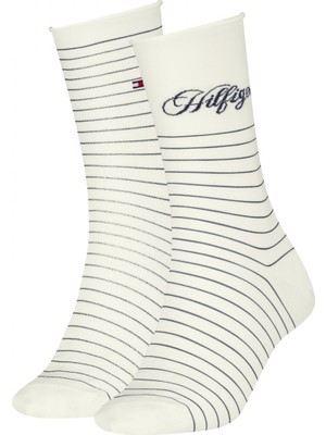 Tommy Hilfiger Th Women Sock 2p Hılfıger Strıpe Kadın Mavi Çorap - S701236455