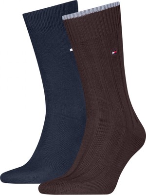 Tommy Hilfiger Th Men Sock 2p Struc Erkek Kahverengi Çorap - S701236317