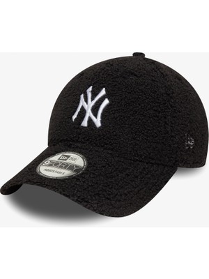 New Era New York Yankees Unisex Siyah Winter Borg Şapka Yumuşak Astar ile Soğuk Günler İçin