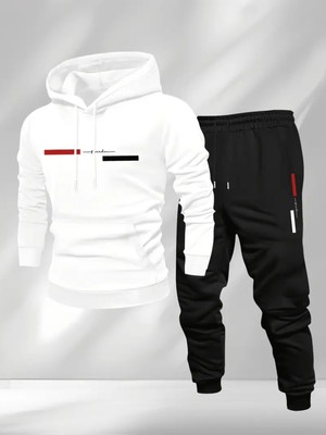 Bellanova Erkek Parıs Baskılı Kapüşonlu ve Eşofman Altı Takımı