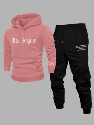 Bellanova “los Angeles Baskılı Üç Iplik Kışlık Hoodie ve Eşofman Takımı”