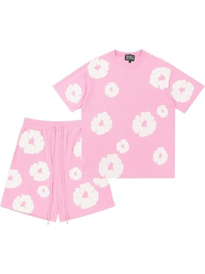 Bellanova Valırae Denim Oversize Asphalt Spotted Tişört Takim