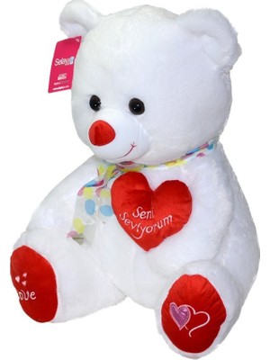 NW NessiWorld 1030B Selay, Yumoş Ayıcık Beyaz 47CM