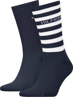 Tommy Hilfiger Th Men Sport Sock 2p Breton Strı Erkek Mavi Çorap - S701236735