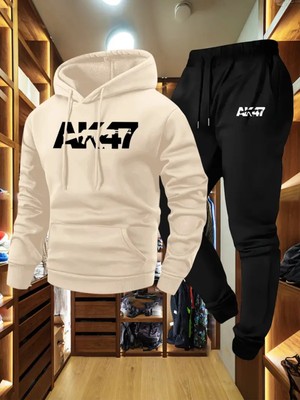 Bellanova AK47 Baskılı Kapüşonlu ve Eşofman Altı Takımı