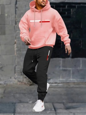 Bellanova Erkek Rahat Geometrik Desenli Örgü Eşofman