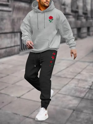 Bellanova Erkekler Için Spor Iki Parçalı Kapüşonlu Sweatshirt ve Pantolon Takımı