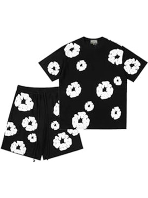 Bellanova Valırae Denim Oversize Asphalt Spotted Tişört Takim