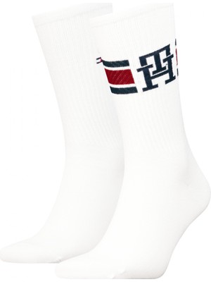 Tommy Hilfiger Th Men Sock 2p Monogram Sport Erkek Beyaz Çorap - S701236320