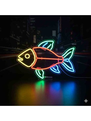 Kamer Neon LED Işıklı Balık