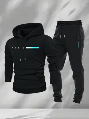 Bellanova Erkekler Için Spor Iki Parçalı Kapüşonlu Sweatshirt ve Pantolon Takımı